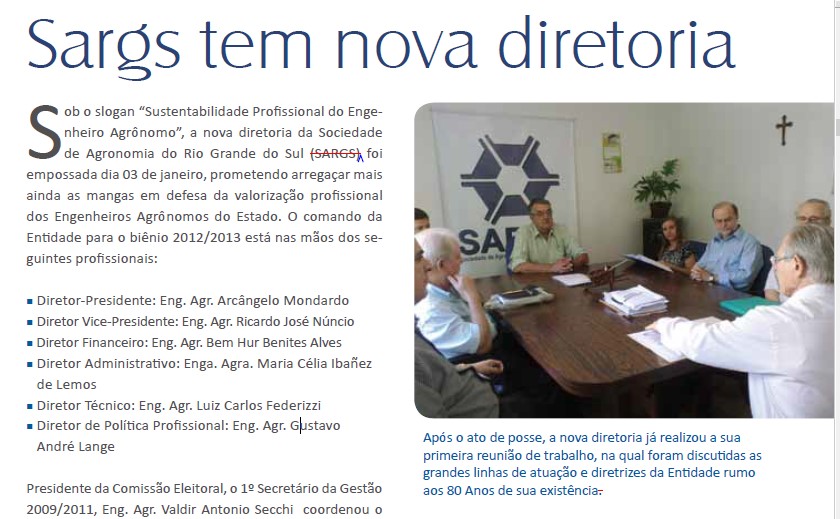 Em reunião com a diretoria da Sargs